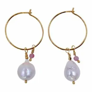 230 perlemust oereringe hoops creoler perle barokperle juwels perler farver
