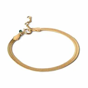 B72G Enamel Caroline armbaand forgyldt soelv