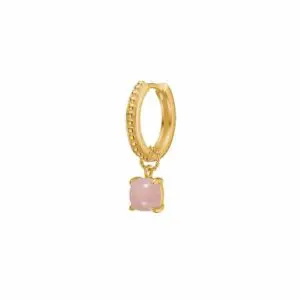 CA FLH 4346 PO carre jewellery copenhagen smykker forgyldt soelv charm pink opal.