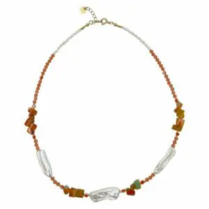 Nuni copenhagen armbaand perler orange A2021 Pernille Blossom Gold packshot