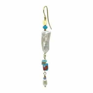 Nuni copenhagen haenge oerering perle blaa A1126 Dina Sky Gold packshot