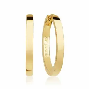 SJ E12020 SG scaled ellera pianura grande earrings packshot sif jakobs forgyldt soelv oereringe