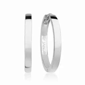 SJ E12020 SS scaled ellera pianura grande earrings packshot sif jakobs soelv oereringe