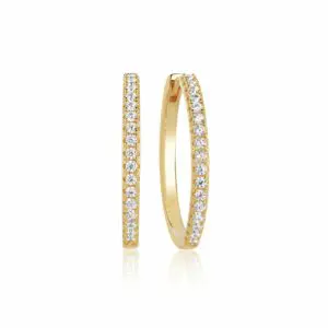 SJ E22030 CZ SG ellera x grandeearrings packshot sif jakobs forgyldt soelv oereringe