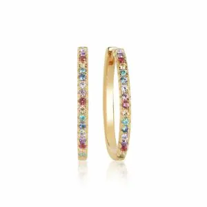 SJ E22030 XCZ SG ellera x grande earrings packshot sif jakobs forgyldt soelv oereringe