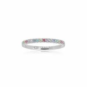 SJ R2869 XCZ ellera ring multi coloured zirconia packshot sif jakobs soelv