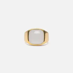 ix studios IX Cushion Signet Ring Moonstone packshot