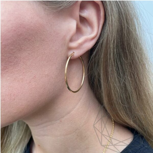 Creoler &#8211; 14 kt guld (2mm/40mm), Juwels