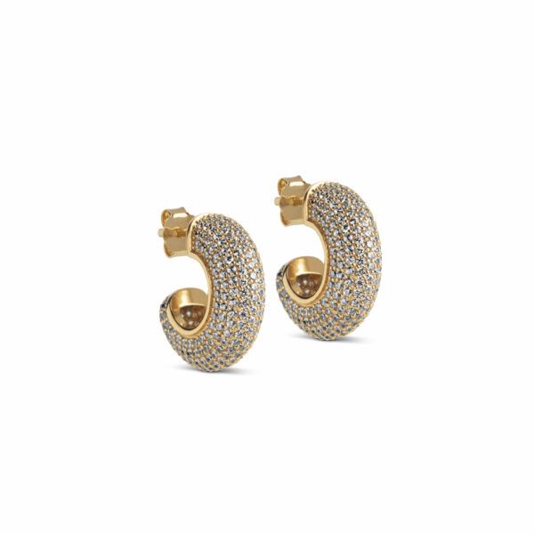 Sparkling Luna Hoops &#8211; Forgyldt, Juwels