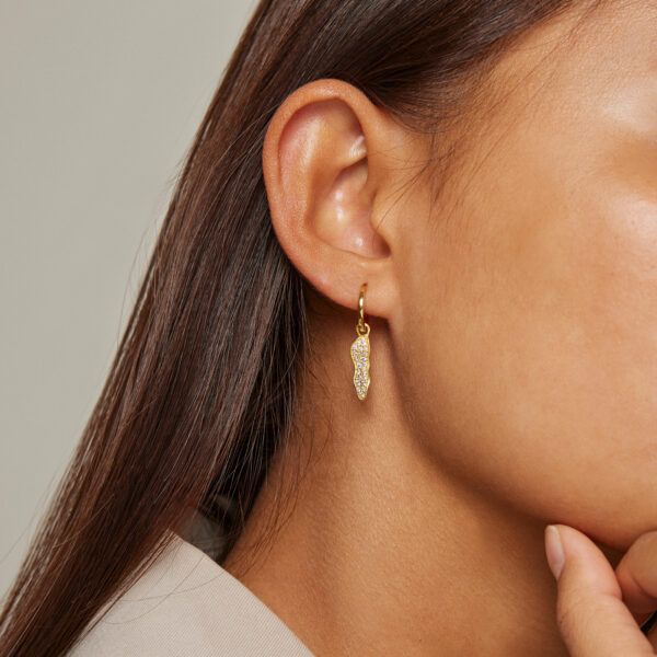 Sparkling Julia Hoops &#8211; Forgyldt, Juwels