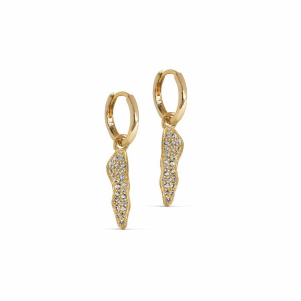 Sparkling Julia Hoops &#8211; Forgyldt, Juwels