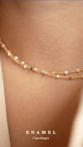 Enamel lola halskæde