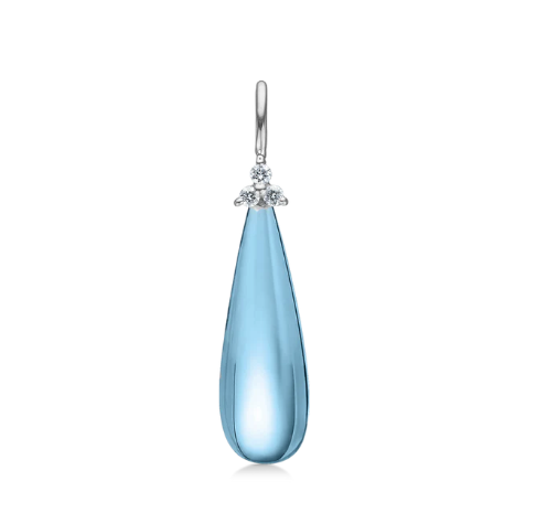 Fryd Sky blue vedhaeng hvidguld